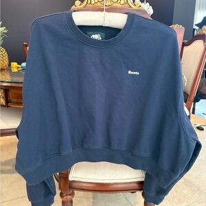 Roots Canada cropped terry sweatshirt